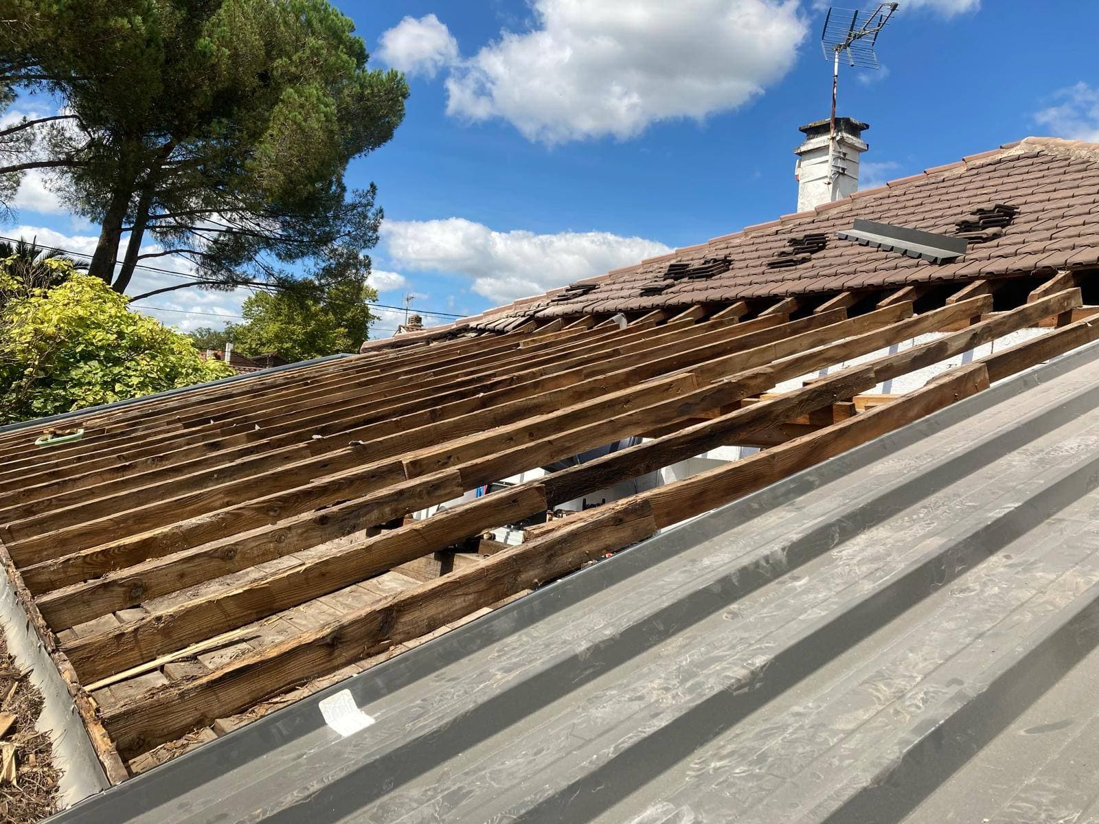 Remplacement de couverture en tuiles